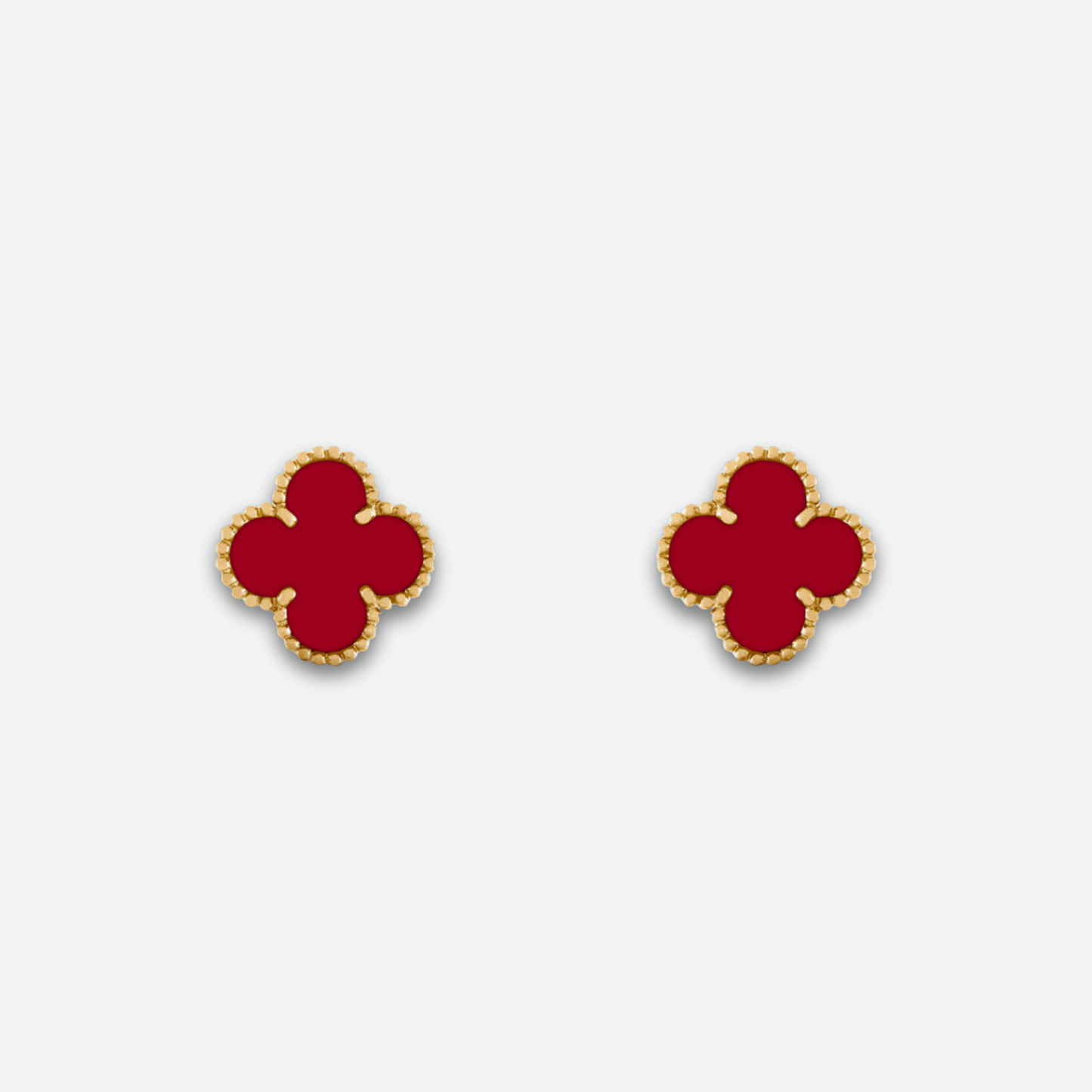 AMOUR STUD EARRINGS GOLD / RED
