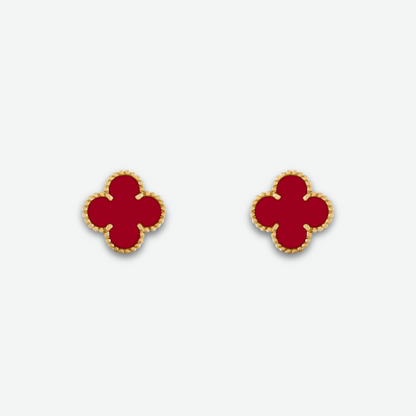 AMOUR STUD EARRINGS GOLD / RED