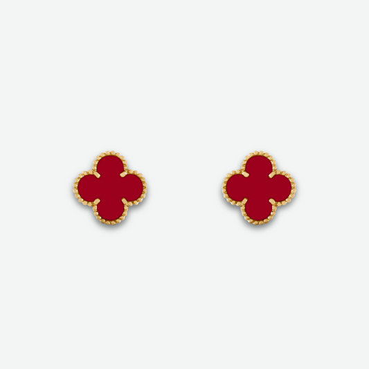 AMOUR STUD EARRINGS GOLD / RED