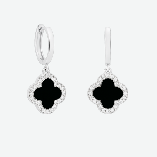 TRINITY - WHITE GOLD / DIAMOND BLACK EARRINGS