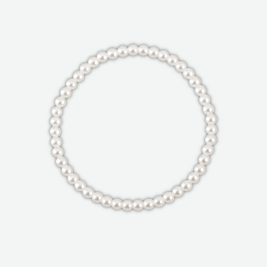MIRA - PEARL BRACELET 4MM / WHITE