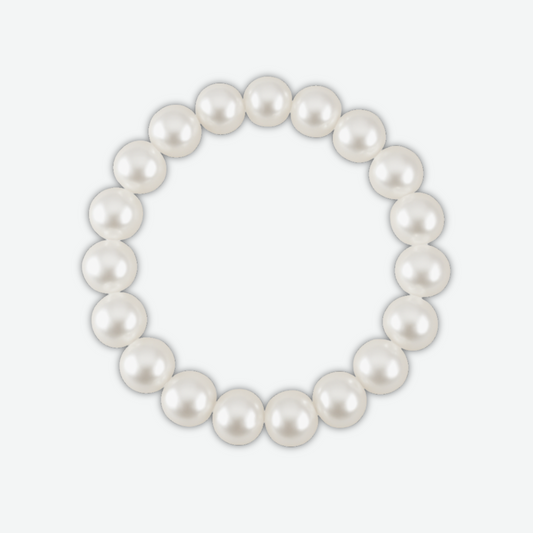 MIRA - PEARL BRACELET 8MM / WHITE
