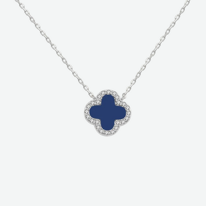 TRINITY - WHITE GOLD / DIAMOND BLUE NECKLACE