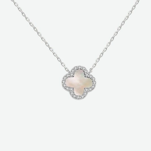 TRINITY - WHITE GOLD / DIAMOND MOTHER OF PEARL NECKLACE