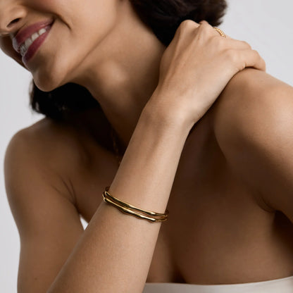 GOLD BAMBOO BANGLE