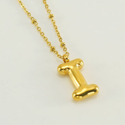 Bubble Letter Initial Necklace (Bundle)