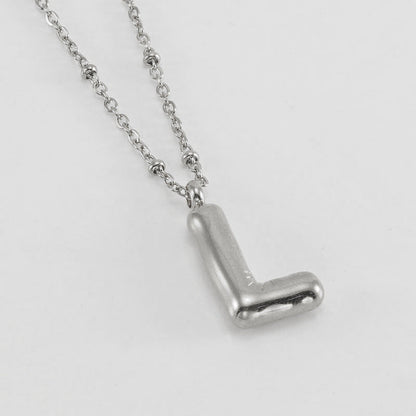 Bubble Letter Initial Necklace (Bundle)