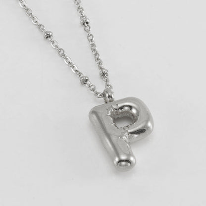Bubble Letter Initial Necklace (Bundle)
