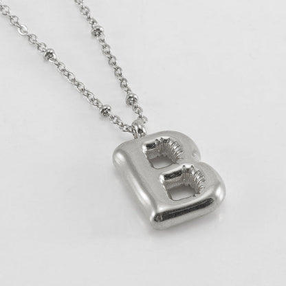 Bubble Letter Initial Necklace (Bundle)
