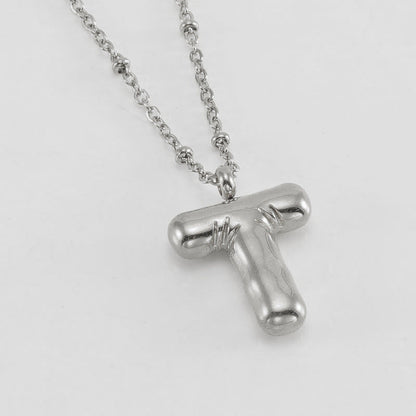 Bubble Letter Initial Necklace (Bundle)
