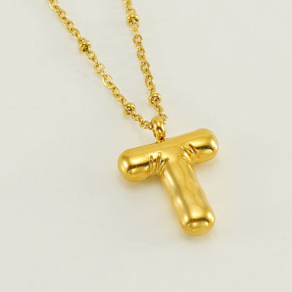 Bubble Letter Initial Necklace (Bundle)