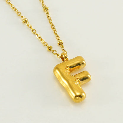 Bubble Letter Initial Necklace (Bundle)