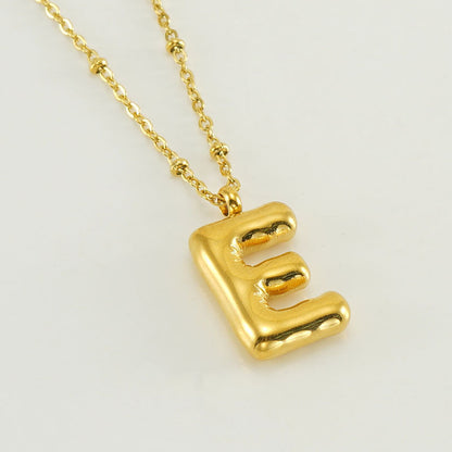 Bubble Letter Initial Necklace (Bundle)