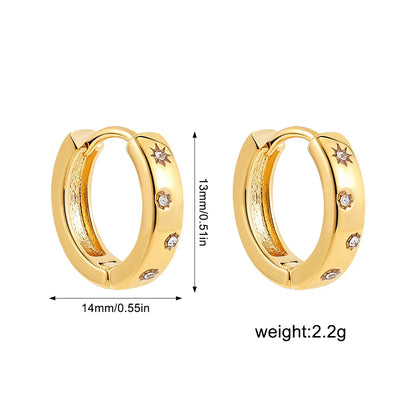CELESTE STAR HOOP EARRINGS