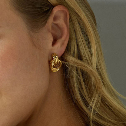 INTERLOCK STATEMENT EARRINGS