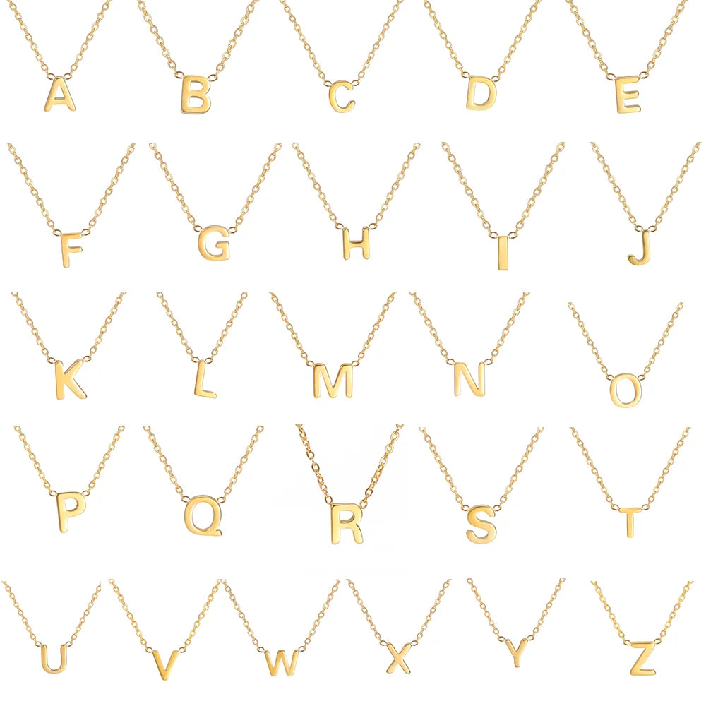 GOLD LETTER A-Z NECKLACE