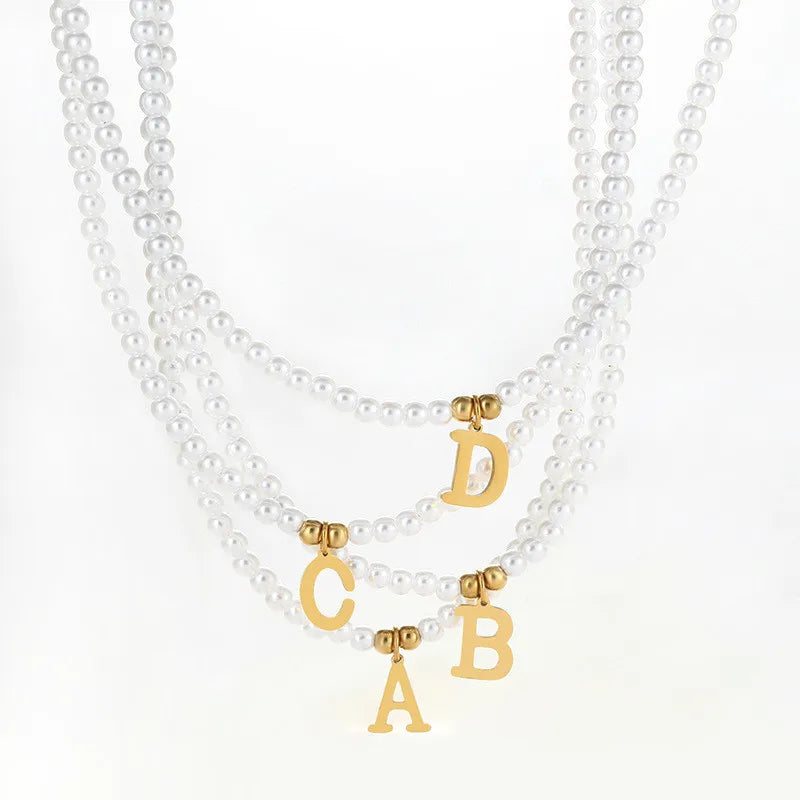 PEARL LETTER NECKLACE