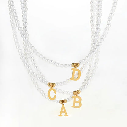 PEARL LETTER NECKLACE