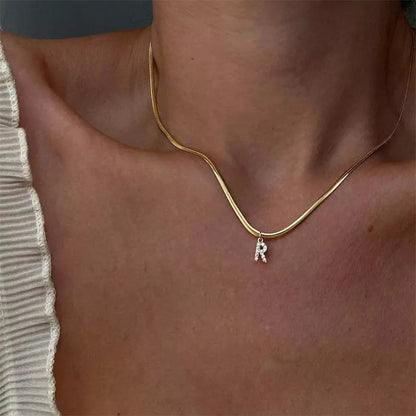 Melly Initial Herringbone Necklace (Bundle)