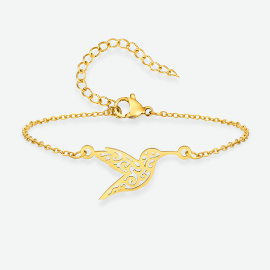 GOLD HUMMINGBIRD BRACELET