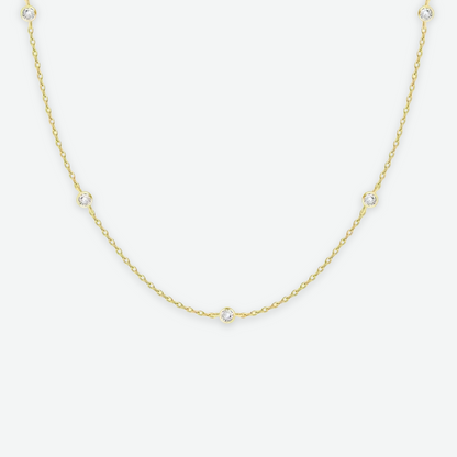 GOLD DOT ZIRCONIA NECKLACE