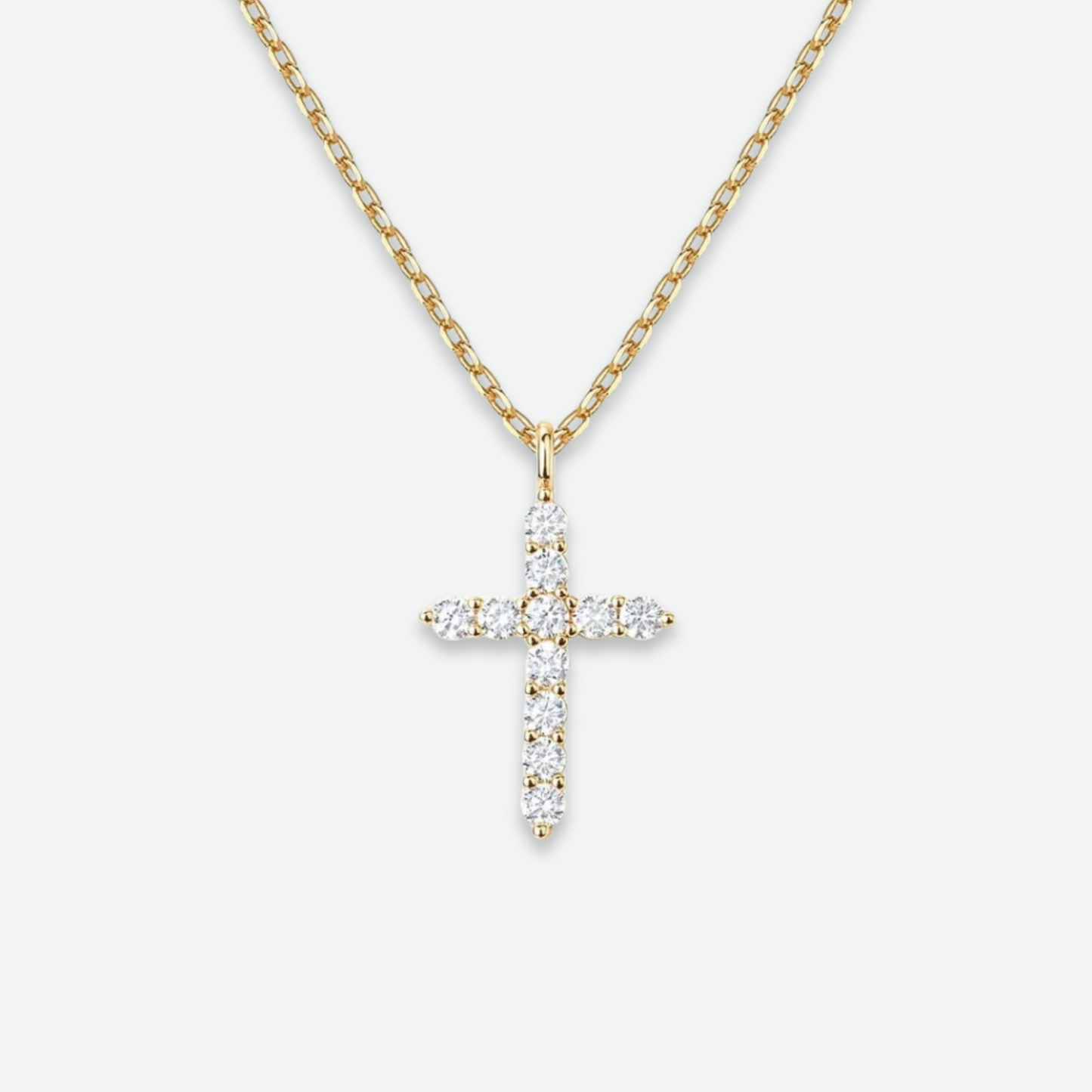DIAMOND CROSS NECKLACE