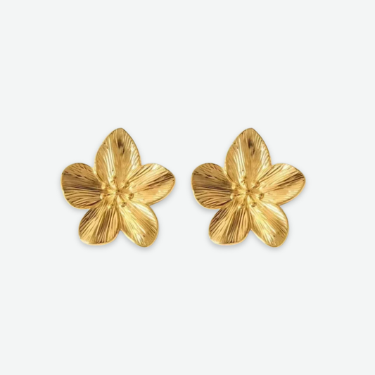 GOLD FLORAL EARRINGS
