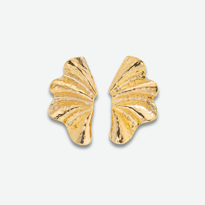 SCULPTED FAN EARRINGS