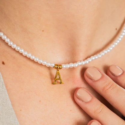 PEARL LETTER NECKLACE