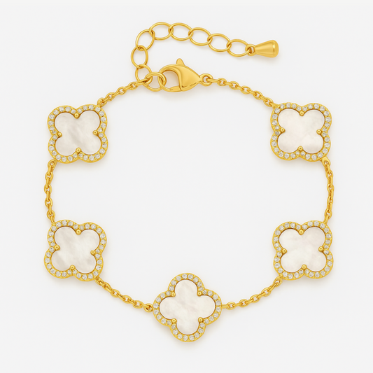 TRINITY - DIAMOND MOTHER OF PEARL BRACELET